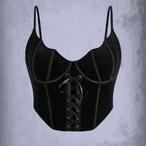 Velvet Gothic Crop Top